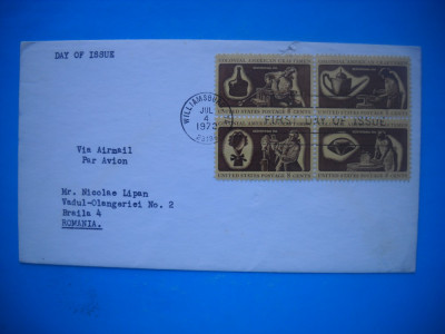 HOPCT PLIC S FDC 766 MESTESUGARI COLONISTI AMERICANI 1972 -SUA foto