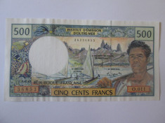 Papeete(Polinezia Franceza/Tahiti) 500 Francs/Franci 1996 in stare foarte buna foto