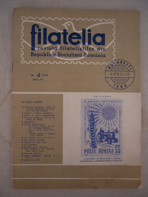 myh 16 - FILATELIA - REVISTA FILATELISTILOR DIN RSR - NUMARUL 4 - APRILIE 1966