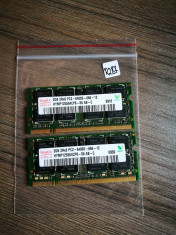 HYNIX 2X2Gb Rami 6400S DDR2 Leptop (R287) Kit Fuctionali foto