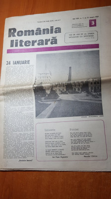 ziarul romania literara 19 ianuarie 1989-130 de ani de la mica unire foto