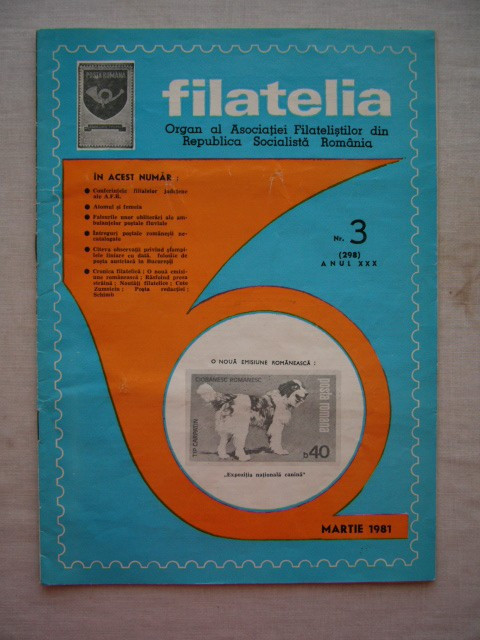 myh 16 - FILATELIA - REVISTA FILATELISTILOR DIN RSR - NUMARUL 3 - MARTIE 1981