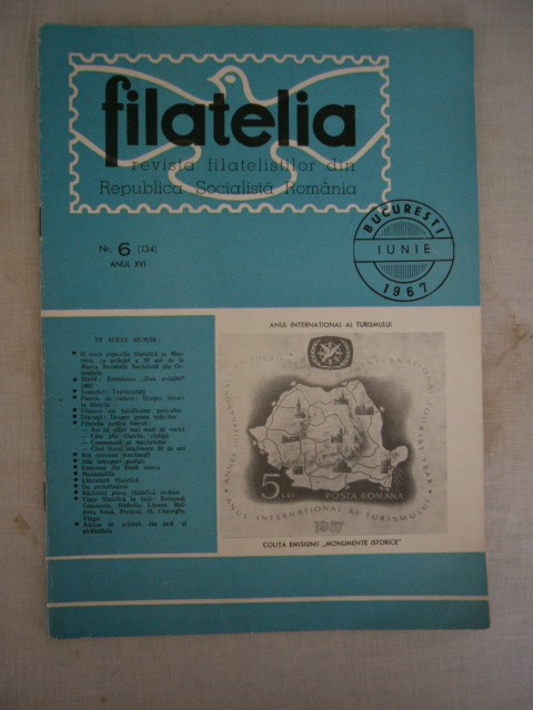 myh 16 - FILATELIA - REVISTA FILATELISTILOR DIN RSR - NUMARUL 6 - IUNIE 1967