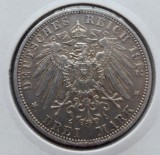 (A442) MONEDA DIN ARGINT GERMANIA - PRUSIA - 3 MARK 1912, LIT. A, WILHELM II