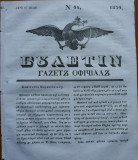 Ziarul Buletin , gazeta oficiala a Principatului Valahiei , nr. 44 , 1839