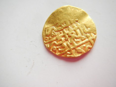 MONEDA ISLAMICA SOLIMAN 1520 AUR .GARANTAT ORIGINALA !!! foto