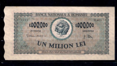 BANCNOTA 1000000 LEI 1947 (UN MILION) foto