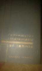 Editura Tehnica Indrumator Matematic SI tehnic foto