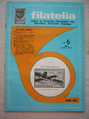 myh 16 - FILATELIA - REVISTA FILATELISTILOR DIN RSR - NUMARUL 6 - IUNIE 1981 foto