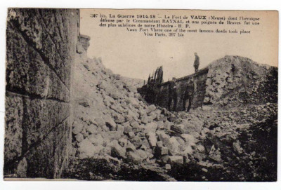 MILITARA BATALIA DE LA VERDUN 1916 FORTAREATA VAUX TRANSEE COMANDANT BAYNAL foto