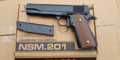 NOU! PISTOL AIRSOFT COLT 201,KIT COMPLET,SPRING,400FPS,6MM,500 BILE BONUS . foto