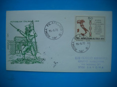 HOPCT PLIC S FDC 724 UNIREA ROMEI CU ITALIA 1870- 1970 - ITALIA foto