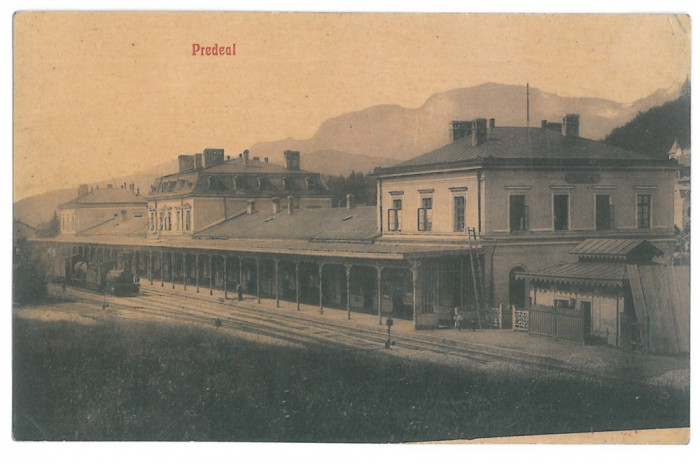 2414 - PREDEAL, Romania, Railway Station - old postcard - used - 1903