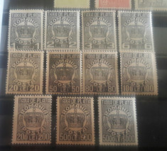 Romania 1932-1946-1947 Coroana Romaniei taxa de plata 3 serii mnh foto