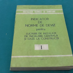 INDICATOR DE NORME DE DEVIZ PENTRU LUCRĂRI DE INSTALAȚII DE ÎNCĂLZIRE CENTRALĂ *