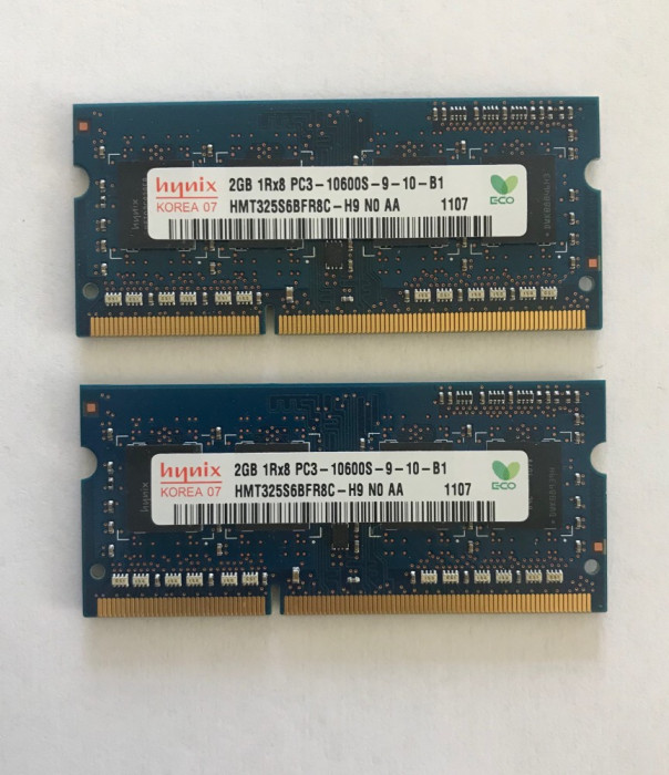 Kit Memorie Hynix 4GB (2x2GB) DDR3 1333MHz, 10600S, Apple (1134)