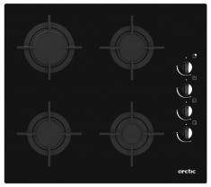 Plita incorporabila Arctic ARSGN64125S, gaz, 4 arzatoare, siguranta, gratare fonta, negru foto