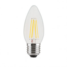 Bec LED General Electric filament, tip lumanare, 2.5W, E27, 2700K foto