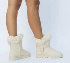 Cizme Tip Ugg Hartun Beige foto