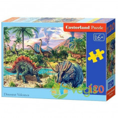 Puzzle 120 Castorland - Dinosaur Volcanos foto