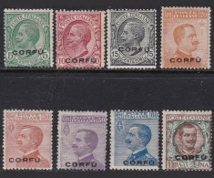 Italia 1923,Ocupatie Corfu,uzuale,supratipar serie mnh foto