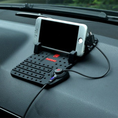 Suport auto pentru telefon, cablu magnetic de incarcare 2 in 1, reglabil, Remax foto