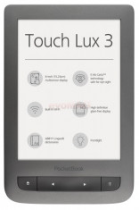 E-Book Reader PocketBook Touch Lux 3, Ecran Anti-glare E Ink Carta HD 16 nuante de gri 6inch, Procesor 1GHz, 4GB, 256MB RAM, Wi-Fi (Gri) foto