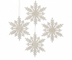 Set 4 decoratiuni suspendabile Snowflakes foto