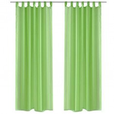 Perdea transparenta Culoare Mar verde 140 x 225 cm 2 buc foto