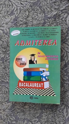 ADMITEREA IN INVATAMANTUL SUPERIOR BACALAUREAT BUSNEAG ,ANDREI ,SAVU foto