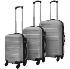 Set valize rigide argintii, 3 buc. foto