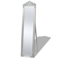 Oglinda verticala in stil baroc 160 x 40 cm argintiu foto