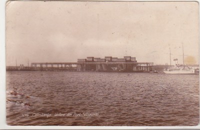 bnk cp Constanta - Vedere din Port - Silozurile - uzata 1942 foto