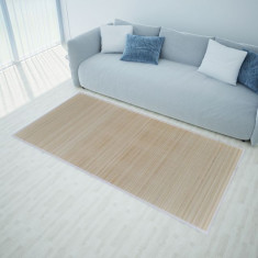 Carpeta dreptunghiulara din bambus natural, 80 x 300 cm foto