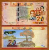 !!! BOLIVIA - 20 BOLIVARES 2018 - P NEW - UNC / SERIA A