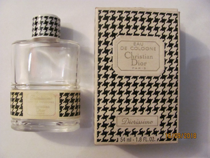 PVM - Sticla veche originala Christian Dior Apa de Toaleta &quot;Diorissimo&quot; Franta