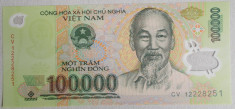 Vietnam 100000 100.000 dong polymer,necirculata foto