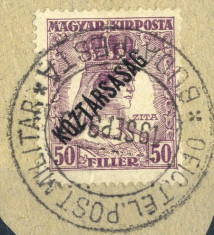 1919 Posta militara romana,Budapesta,fragment scrisoare foto