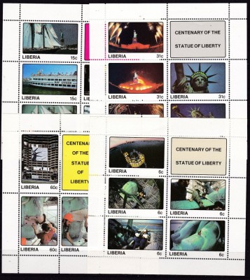 Liberia 1987 statuia libertatii MI 1378-97 4 kleib. MNH foto