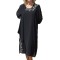 Rochie de ocazie cu croi lejer, nuanta neagra cu aplicatii brodate