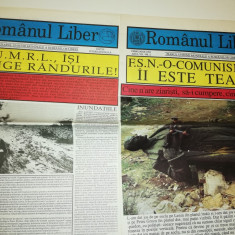 RARE =LOT 2 ZIARE VECHI ROMANUL LIBER -1992 ZIARUL UNIUNII MONDIALE A ROMANILOR