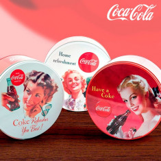 Cutie Vintage Metalica Rotunda Coca-Cola foto