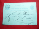 Carte Postala Olanda cu 5 centi R.Wilhelmina ,circ. 1898, Circulata, Printata