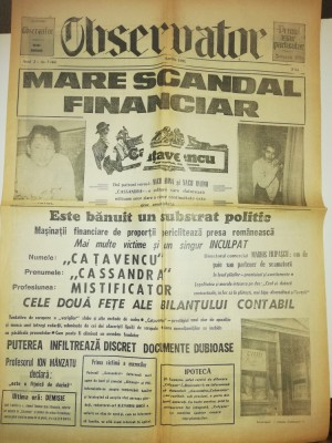 ZIAR VECHI , OBSERVATOR , APRILIE 1991 foto