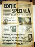 RAR - ZIAR VECHI - EDITIE SPECIALA - CADEREA GUVERNULUI PETRE ROMAN