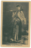 401 - ETHNIC, woman, Romania - old postcard, CENSOR - used - 1918, Circulata, Printata