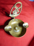 Scrumiera veche din bronz cu Ornament Moara , h= 10 cm