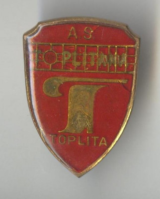 ASOCIATIA SPORTIVA TOPLITANA - TOPLITA - Insigna veche 1970 - RARA foto