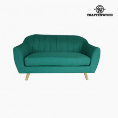 Canapea cu 2 Locuri Lemn de pin Poliester Verde (145 x 83 x 83 cm) by Craftenwood foto