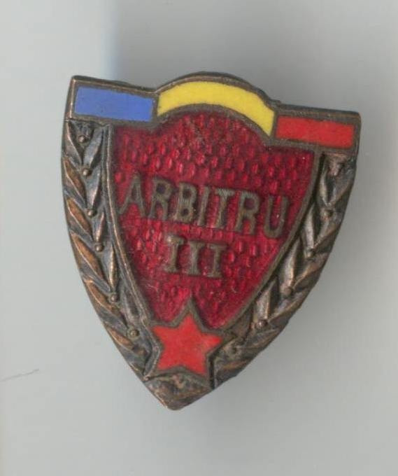 ARBITRU de Fotbal CATEGORIA A III a - Insigna RPR Pentru Merite EVIDENTIAT